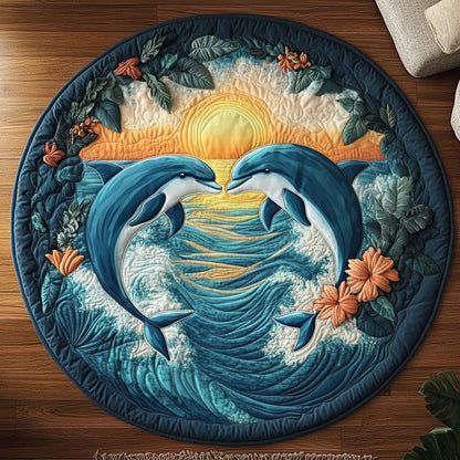 Soulmate Dolphins KL1612026CL Quilted Round Mat