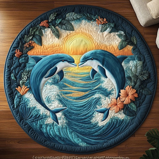 Soulmate Dolphins KL1612026CL Quilted Round Mat