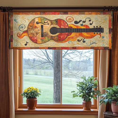 Guitar Canyon Song WN1606047CL Quilted Valance