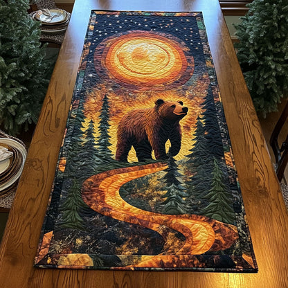 Wild Bear Night WJ2406024CL Quilted Table Runner