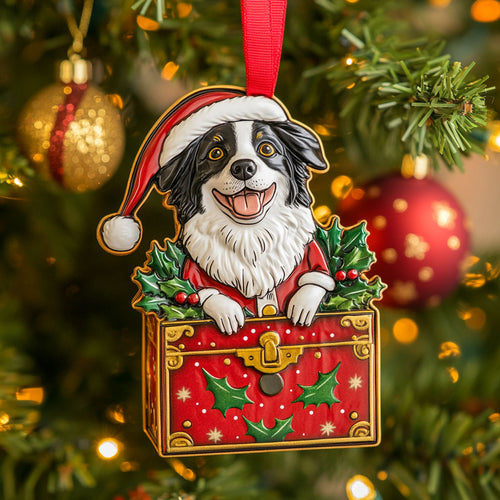 Border Collie Holiday Cheer WN1510007CL Christmas Ornament