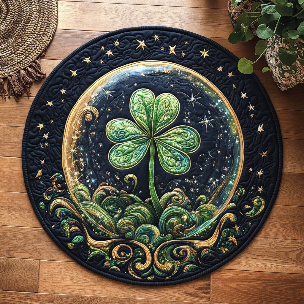 Lucky Clover WJ2105042CL Quilted Round Mat