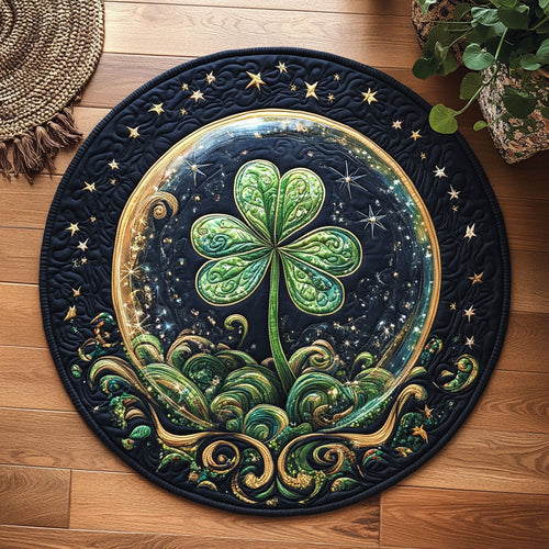Lucky Clover WJ2105042CL Quilted Round Mat