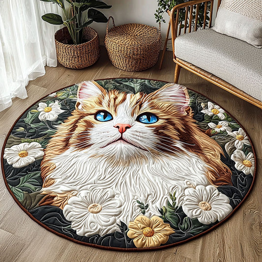 Blooming Cat QA1201030CL Quilted Round Mat
