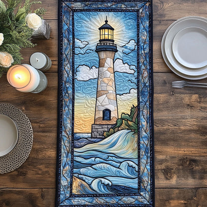 Serenity Lighthouse CW1301183CL Quilted Table Runner
