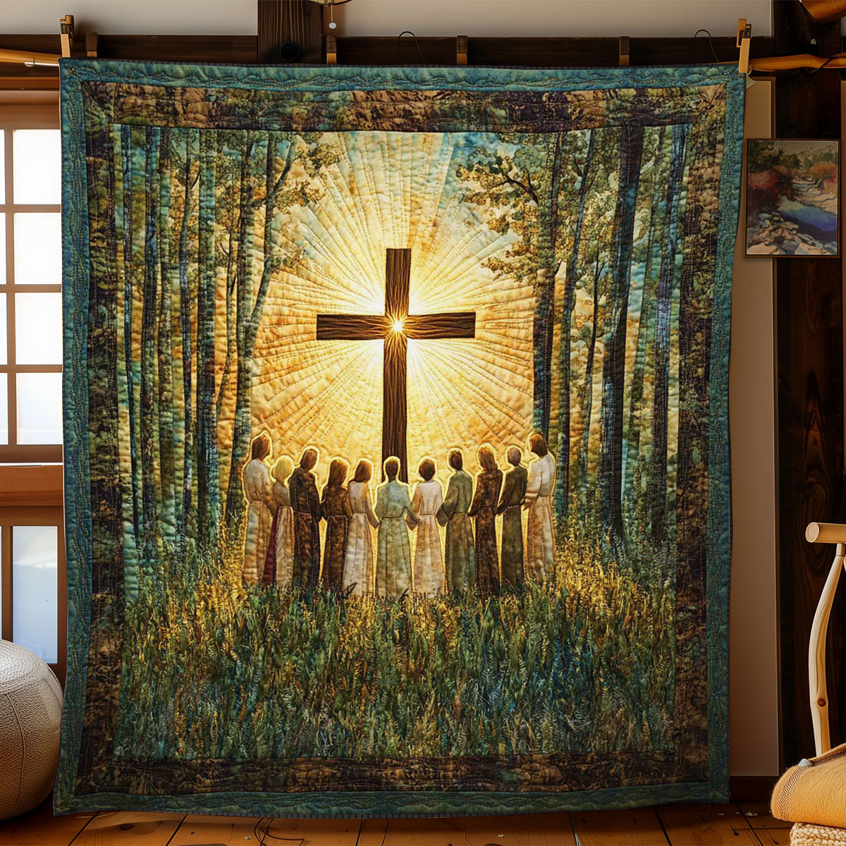 Christianity Family In Faith WN0603032CL Quilt