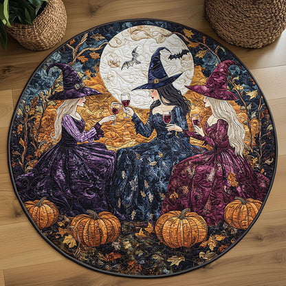 Moonlit Witch Gathering WN15080071CL Quilted Round Mat
