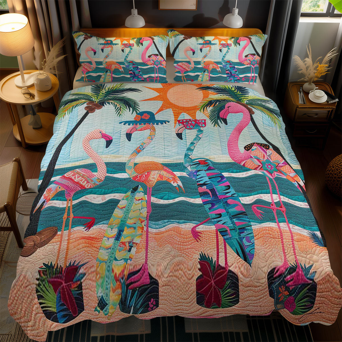 Flamingo Getaway WN2102006CL Duvet Cover Set