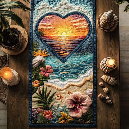 Tropical Sunset WN0307049CL Quilted Table Runner