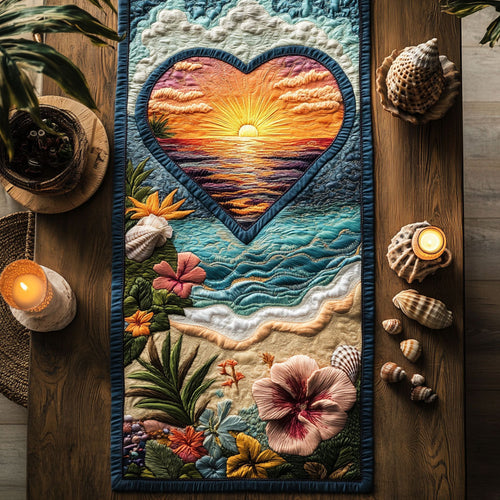 Tropical Sunset WN0307049CL Quilted Table Runner