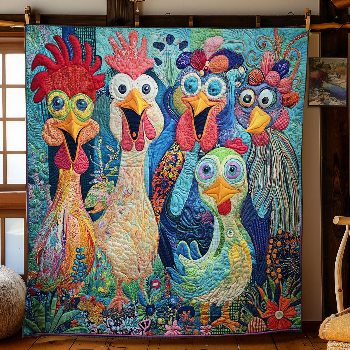 Crazy Chicken WN04030014CL Quilt