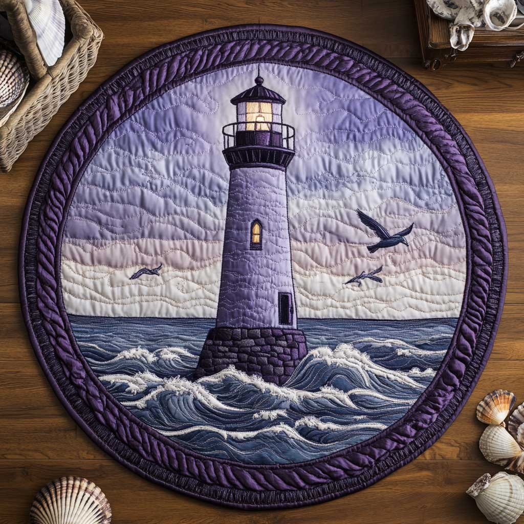 Lighthouse Beacon WN0404011CL Quilted Round Mat