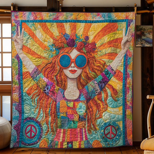 Free Spirit Hippie Girl WN1102039CL Quilt