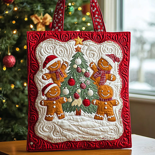 Gingerbread Friends QA2011009CL Quilted Tote Bag