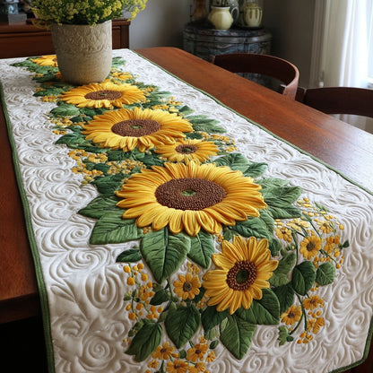 Golden Sunflowers XR1411012CL Quilted Table Runner