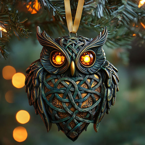 Wise Guardian Owl WN1311122CL Christmas Ornament
