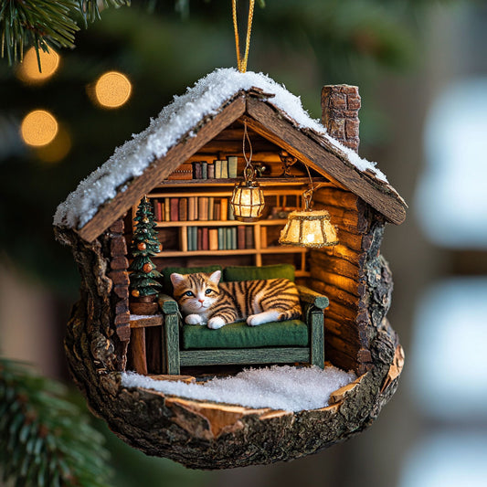 Cat Festive Hearth WN2611013CL Christmas Ornament