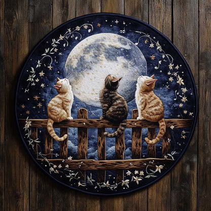 Fence Cat WN2904075CL Quilted Round Mat