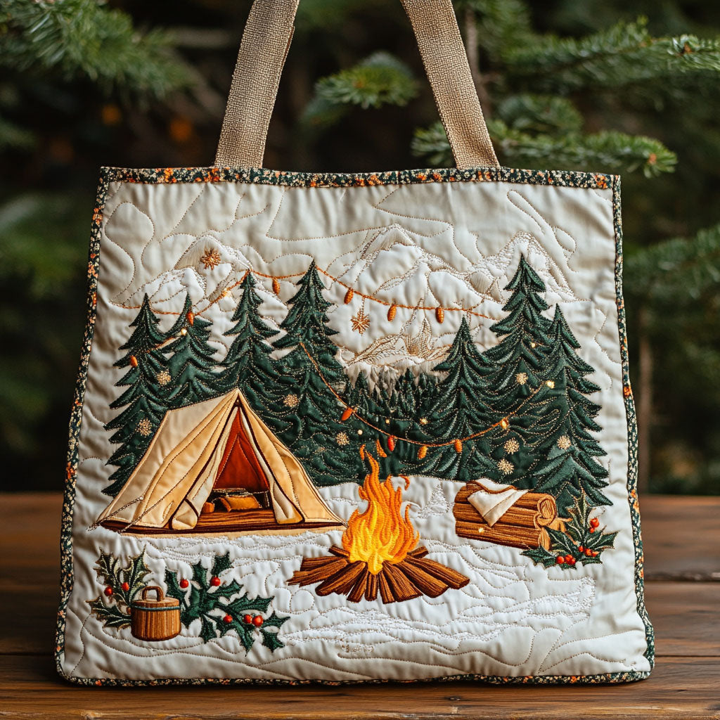 Peaceful Camping Night WN2310041CL Quilted Tote Bag