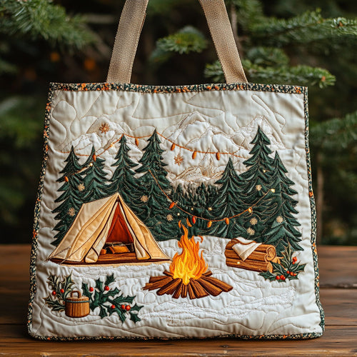 Peaceful Camping Night WN2310041CL Quilted Tote Bag