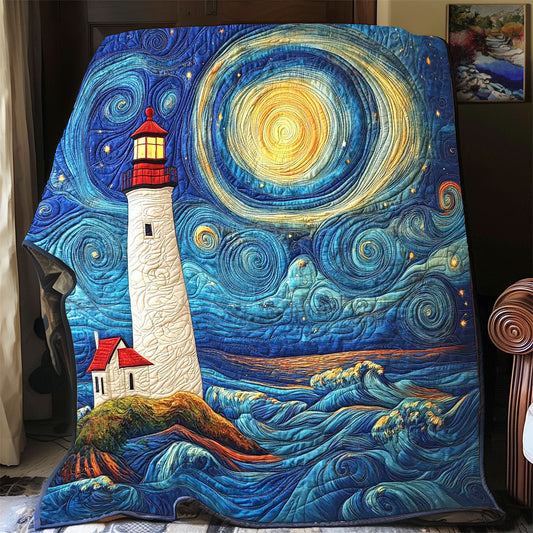 Starry Night Lighthouse WP2301010CL Quilt