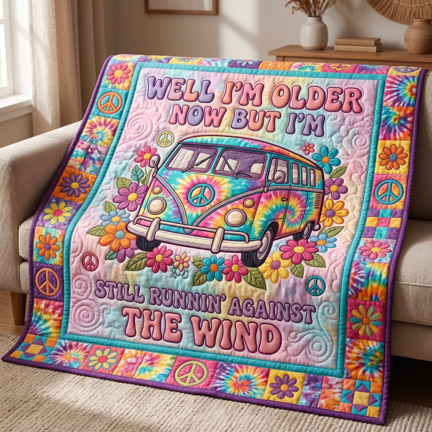 Still Running Against The Wind XR1304004CL Quilt