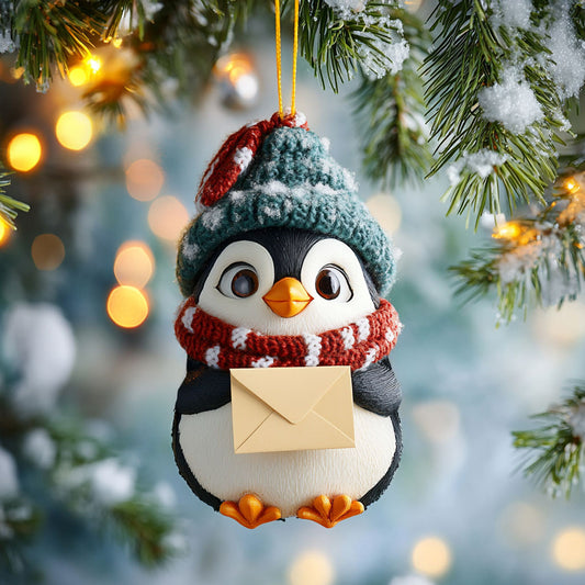 Penguin Winter Courier WN1112070CL Christmas Ornament