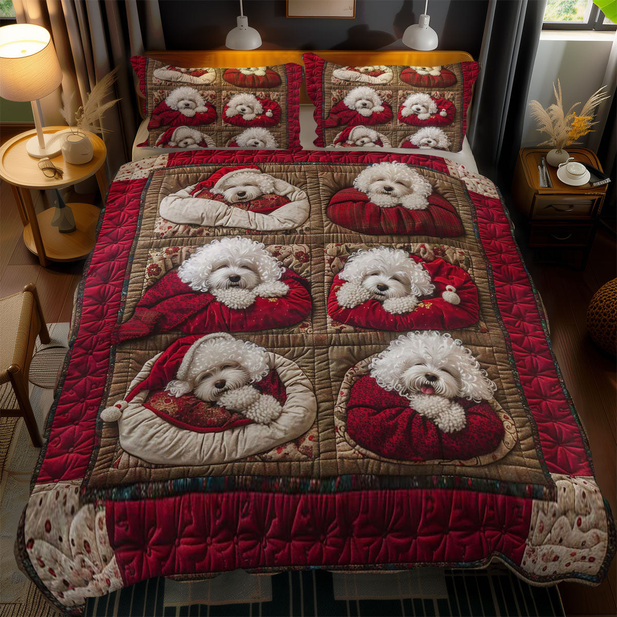 Bichon Frise Cuddle WN1303116CL Duvet Cover Set