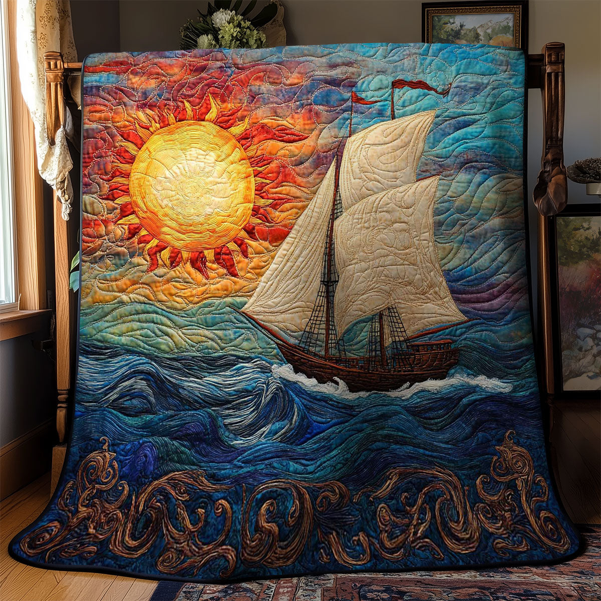 Celestial Sailboat WN0602004CL Quilt