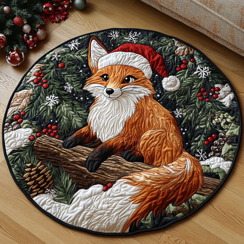 Festive Fox KL2511004CL Quilted Round Mat