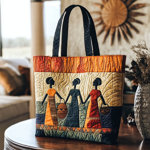 Rhythm Sun African Woman WN2111015CL Quilted Tote Bag