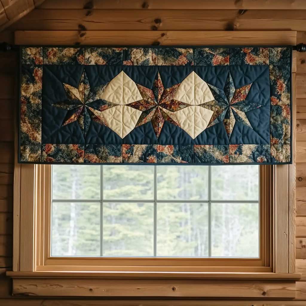 Rustic Star WN1403099CL Quilted Valance