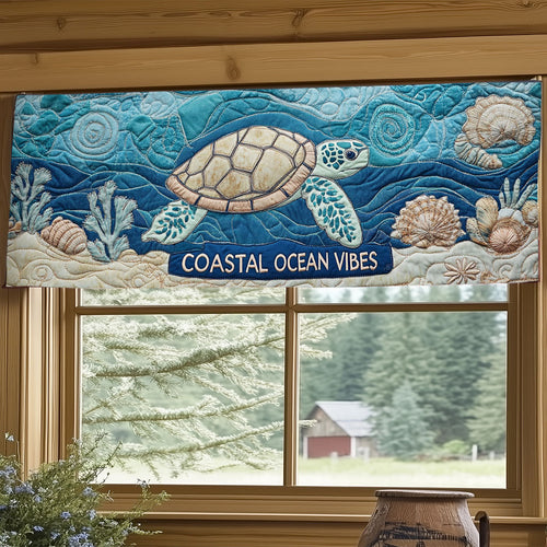 Sea Turtle WJ3103040CL Quilted Valance