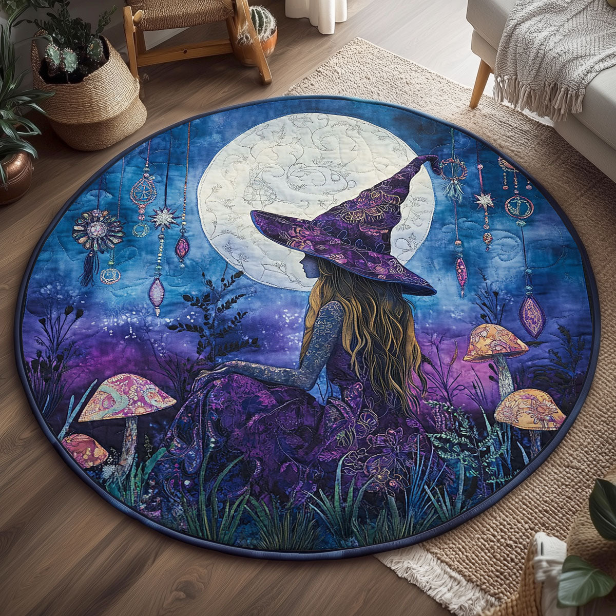 The Moonweaver’s Dream WJ2307045CL Quilted Round Mat