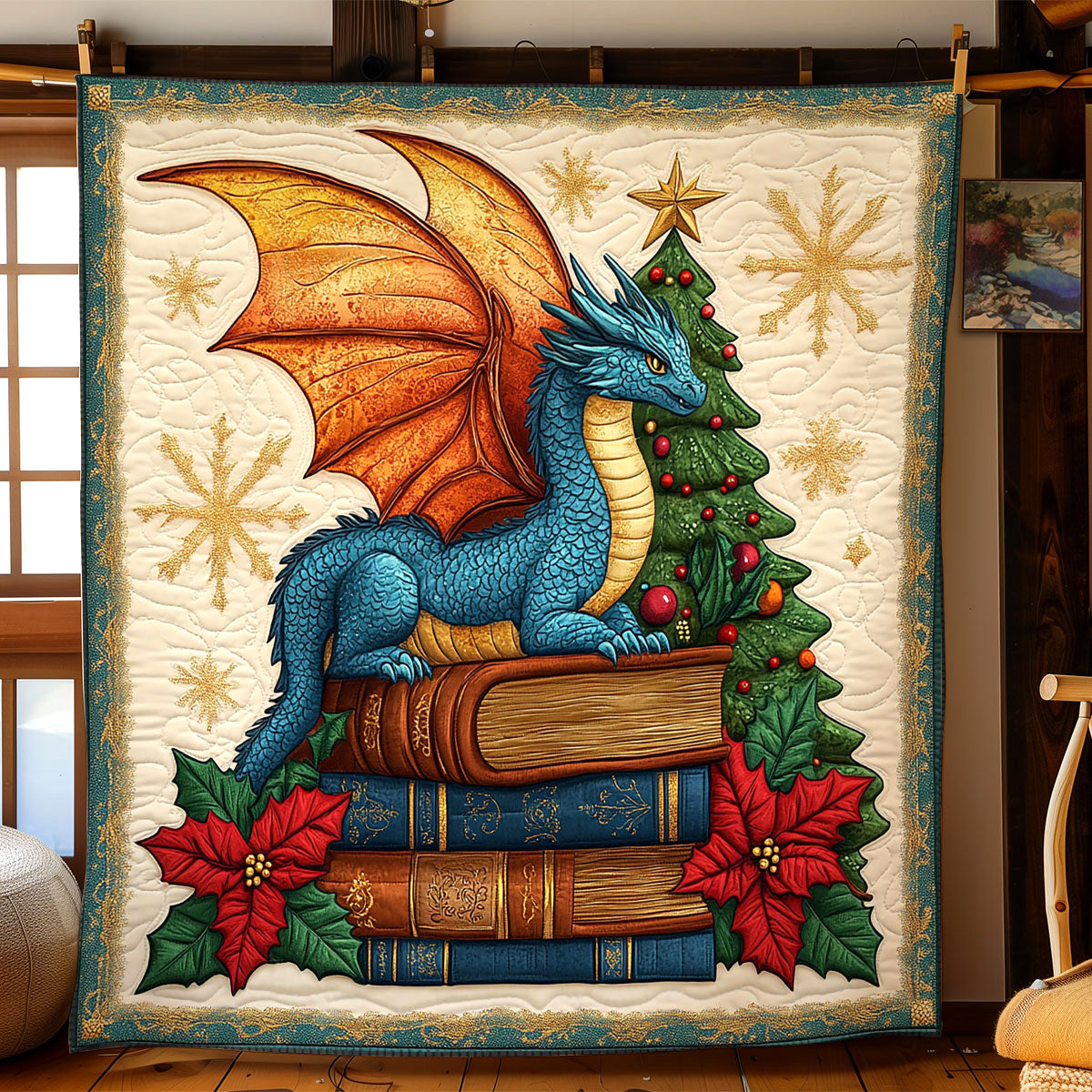 Holiday Dragon Book CW1011057CL Quilt