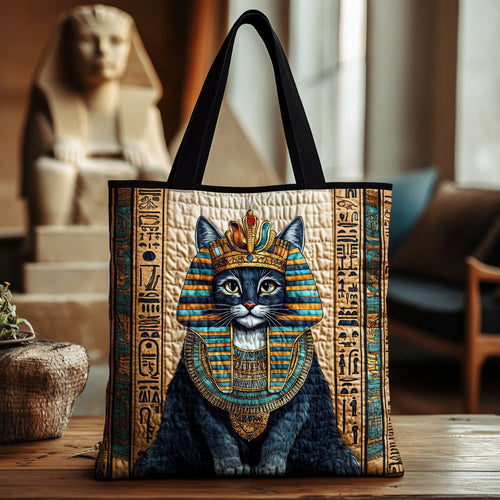 Egyptian Crowned Cat KL2412036CL Quilted Tote Bag