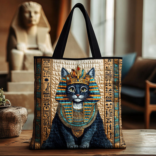 Egyptian Crowned Cat KL2412036CL Quilted Tote Bag