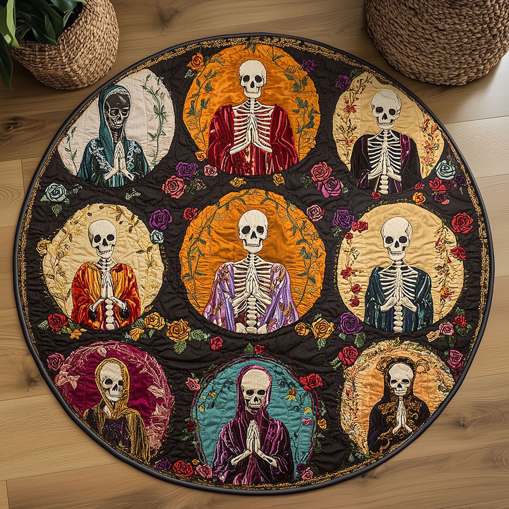 Royal Skeleton WN2908062CL Quilted Round Mat