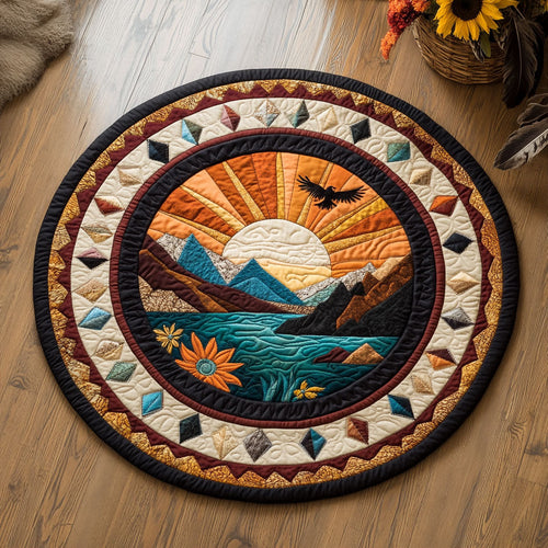 Sacred Sun WJ3006042CL Quilted Round Mat