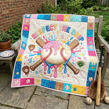Sweet Baseball Drip WN0206013CL Quilt
