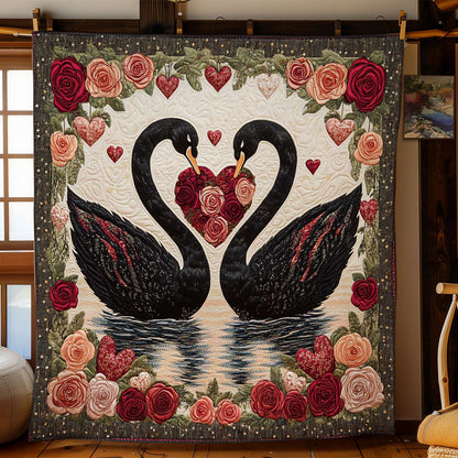 Valentine Black Swans WN0201019CL Quilt