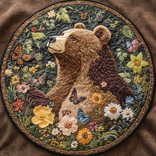 Blossom Bear WN2904062CL Quilted Round Mat