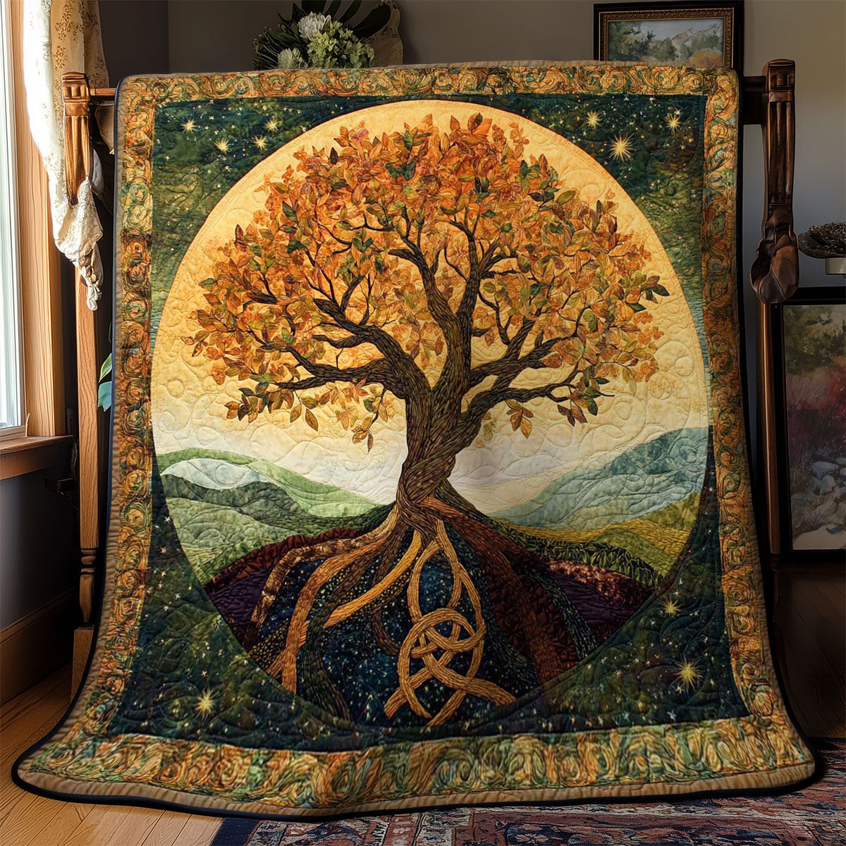 Green Tree Of Life WN0301014CL Quilt