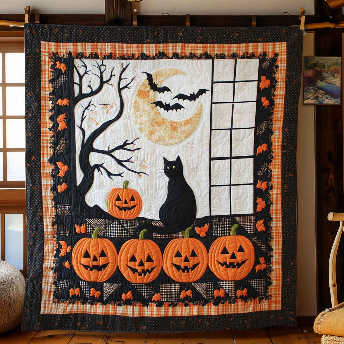 Halloween Cat Magic WN0703056CL Quilt