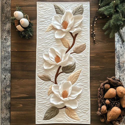 Elegant Magnolia CP2404023CL Quilted Table Runner