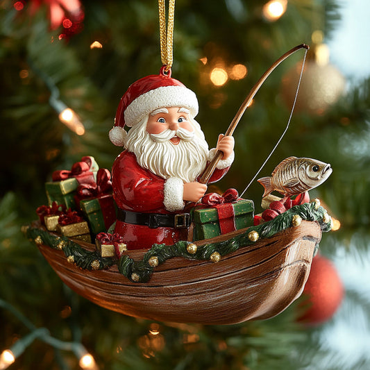 Boat Santa CW1511047CL Christmas Ornament