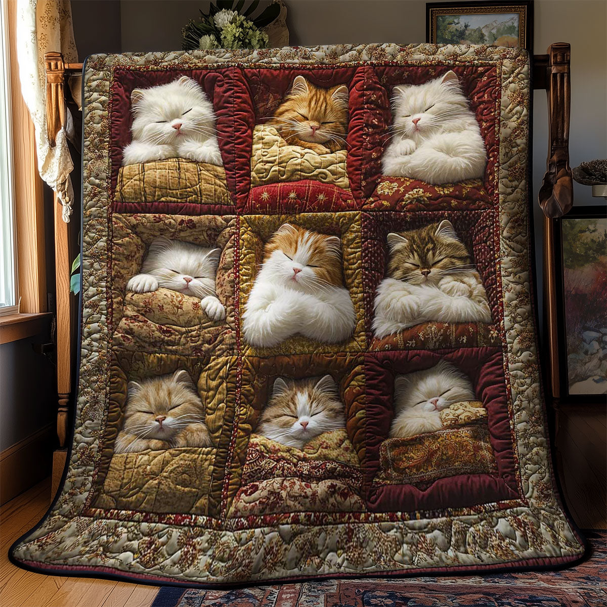 Purrfectly Sleeping Cats WN1103054CL Quilt