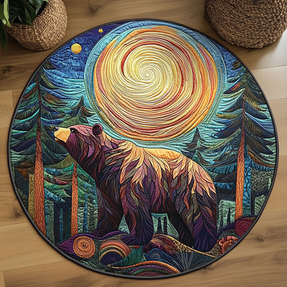 Wild Bear Night WJ0107050CL Quilted Round Mat