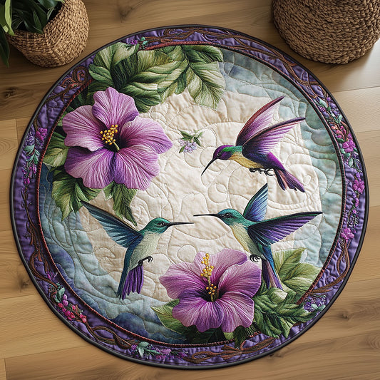 Hummingbird Garden WN0307032CL Quilted Round Mat