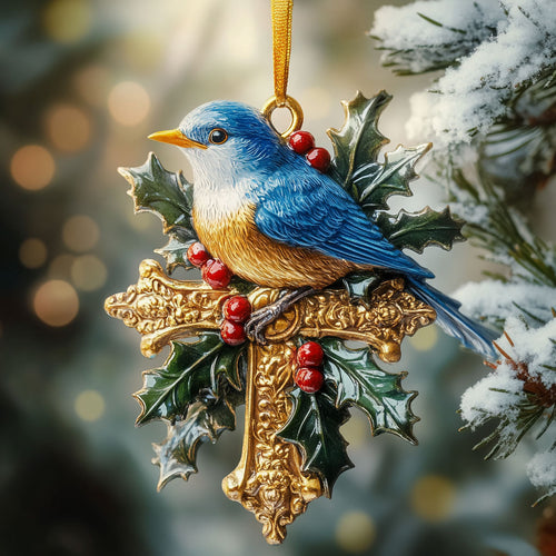 Peaceful Bluebird WN2710045CL Christmas Ornament